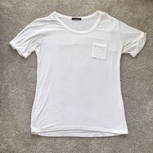 Brandy Melville white pocket tee